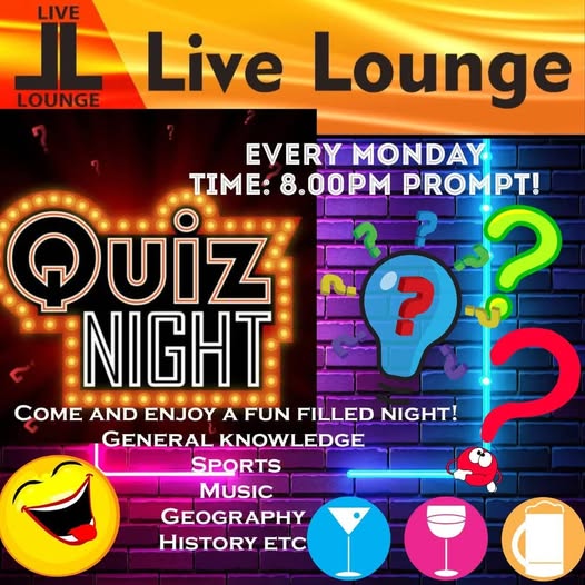 Live Lounge 2025MONDAYS Quiz Night