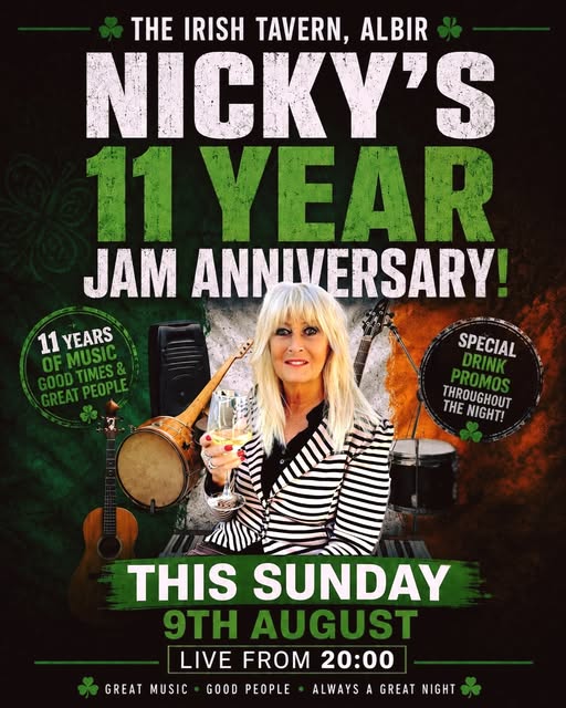 Irish Tavern 2026AUG09 Nickys Jam Anniversary